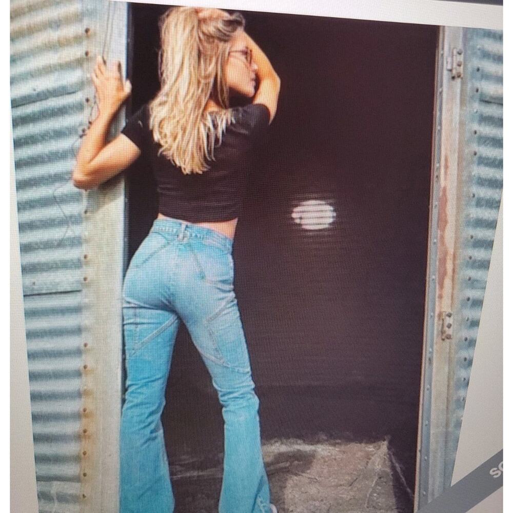 Revice Venus Star Flare Denim Jeans 24x33 High Rise Bell Bottom Retro Y2K USA - Picture 2 of 12